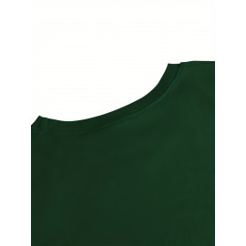 Floral Cross Print Women's Long Sleeve Crew Neck T-Shirt - 