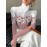 Women's Elegant Slim-Fit Long Sleeve Turtleneck Top with Floral Print - Soft Pink & White H-Line Silhouette Blouse, All-Season Machine Washable Shirt for Casual & Formal Wear