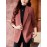 1pc Elegant Women'S Chic Blazer - Polyester Long Sleeve Solid Color Loose Fit Double Breasted Jacket with Button Details for Spring/Fall